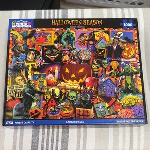 White Mountain Halloween Puzzle with Vibrant Colors